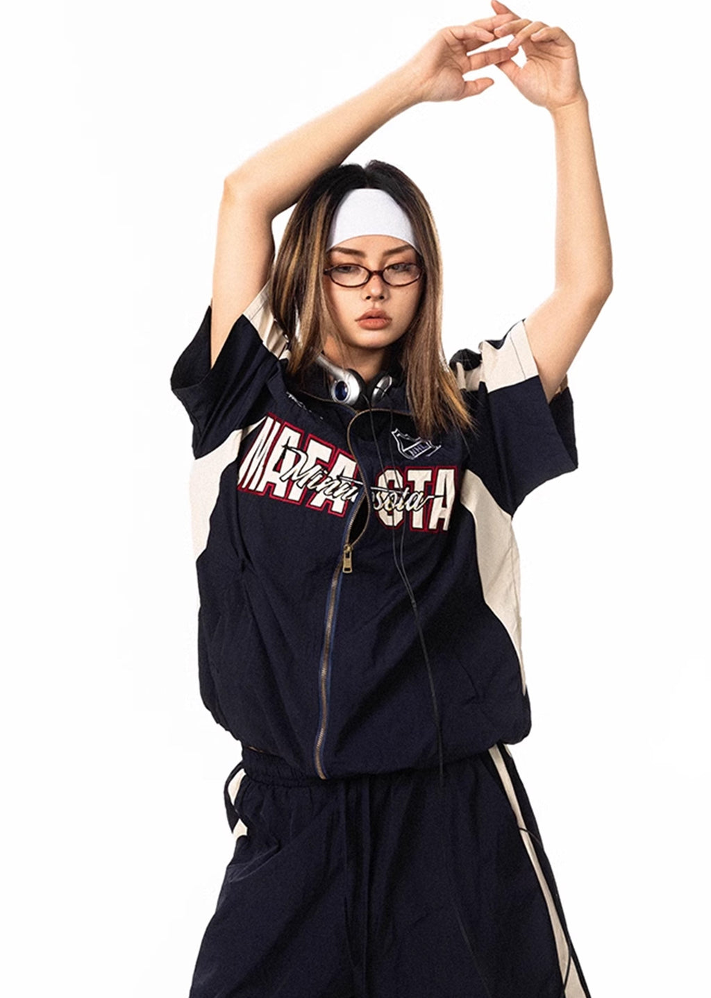 Oversized silhouette casual sporty initial set up  OR0808