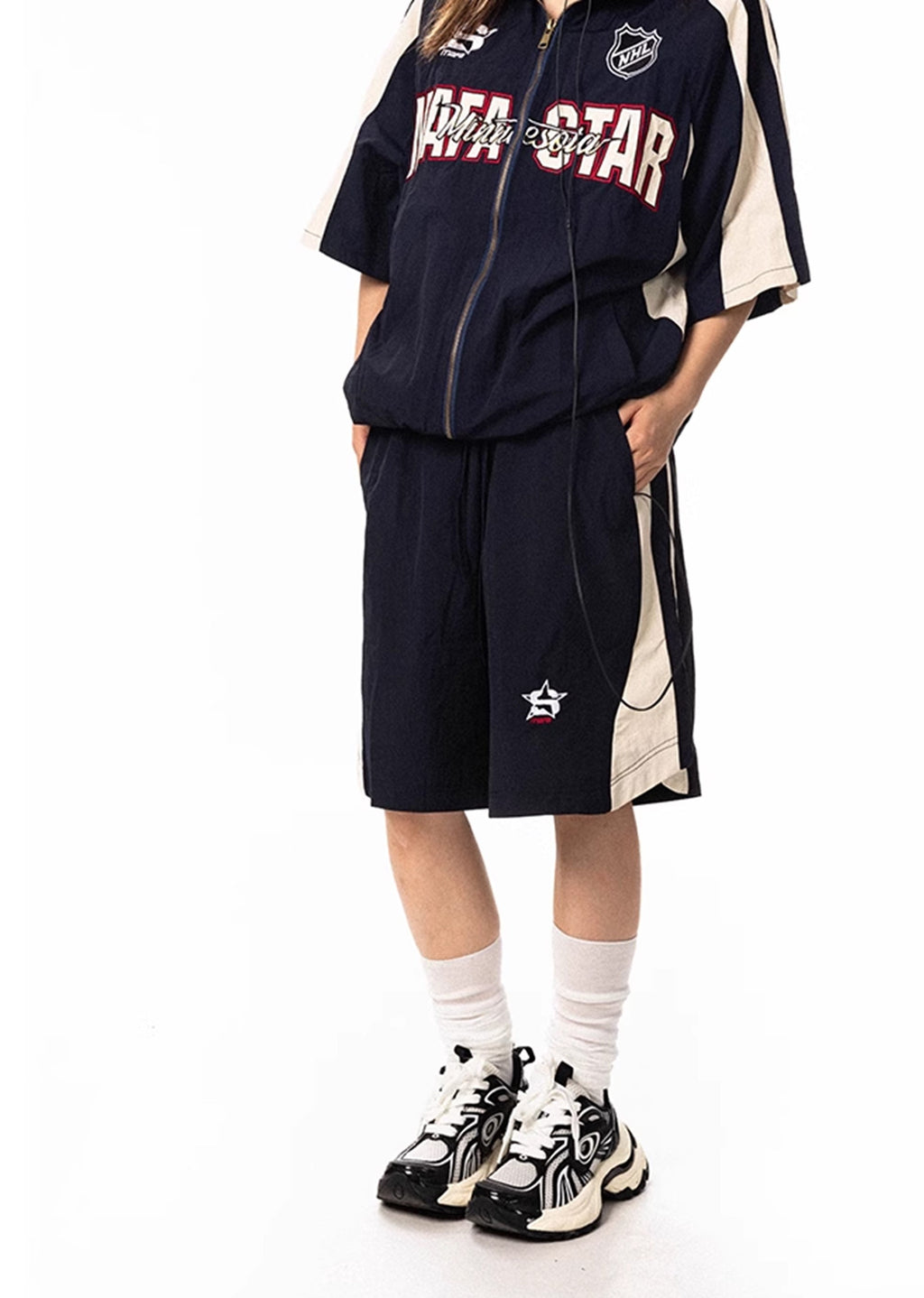 Oversized silhouette casual sporty initial set up  OR0808
