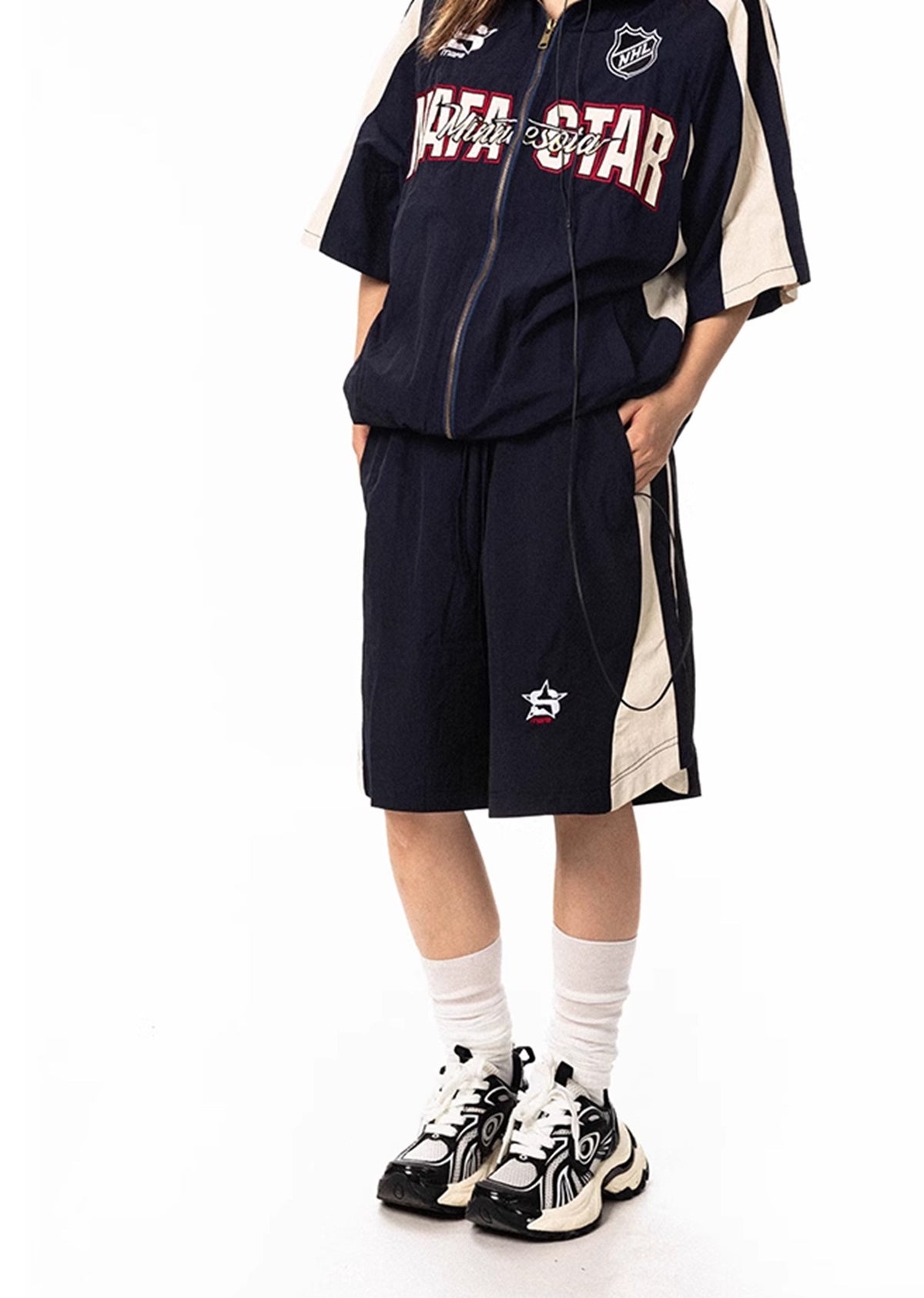Oversized silhouette casual sporty initial set up  OR0808