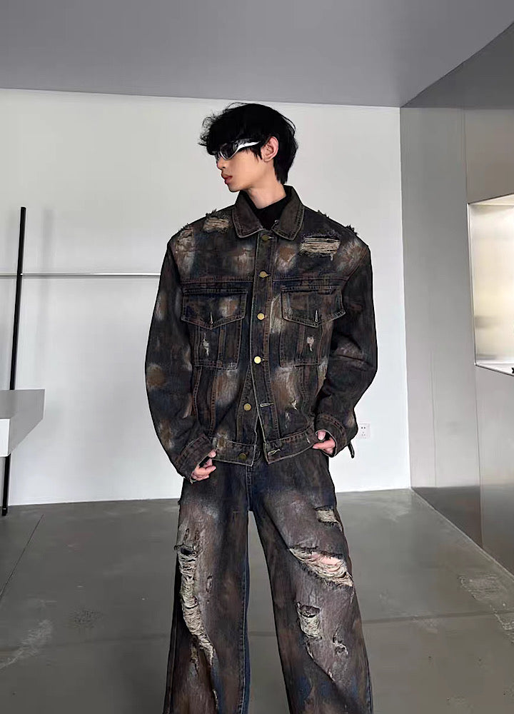 Dirty style muddy tight denim setup  OR0809