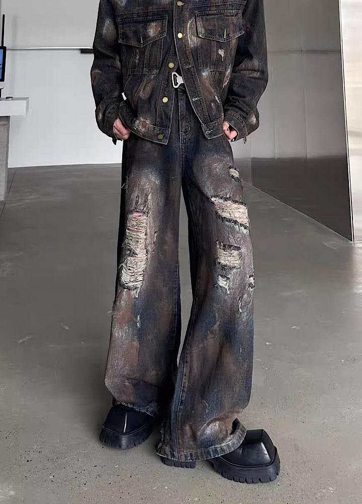 Dirty style muddy tight denim setup  OR0809
