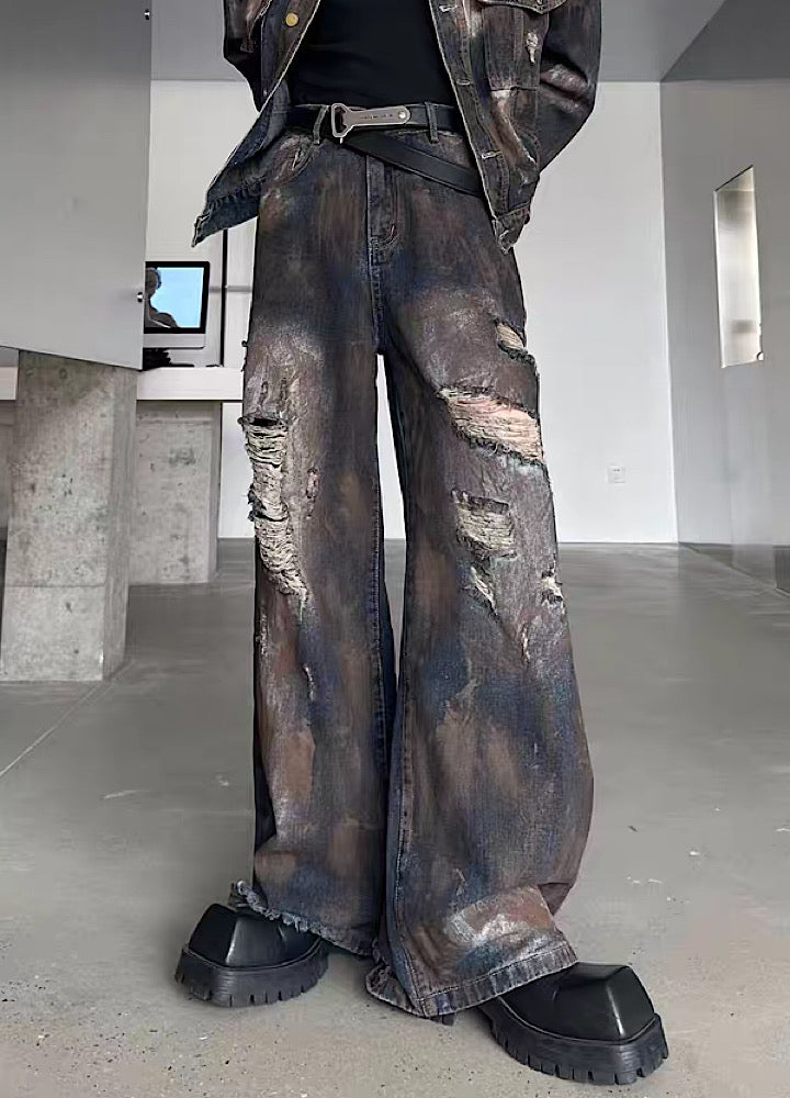 Dirty style muddy tight denim setup  OR0809