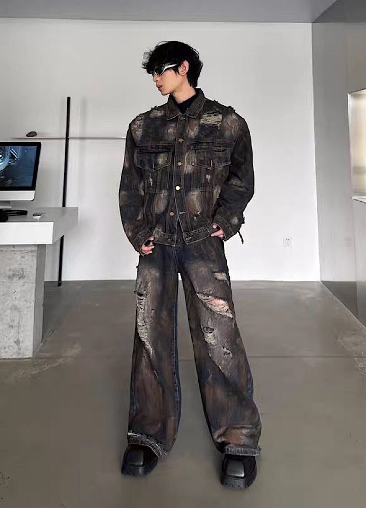 Dirty style muddy tight denim setup  OR0809