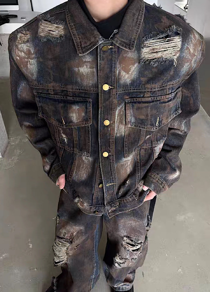Dirty style muddy tight denim setup  OR0809