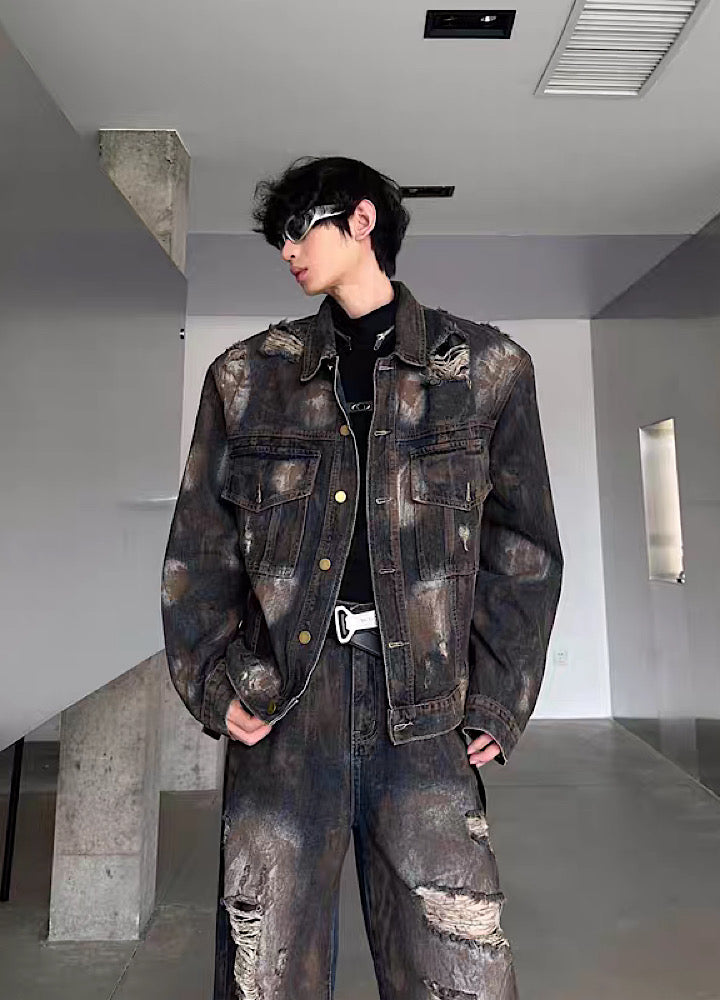 Dirty style muddy tight denim setup  OR0809