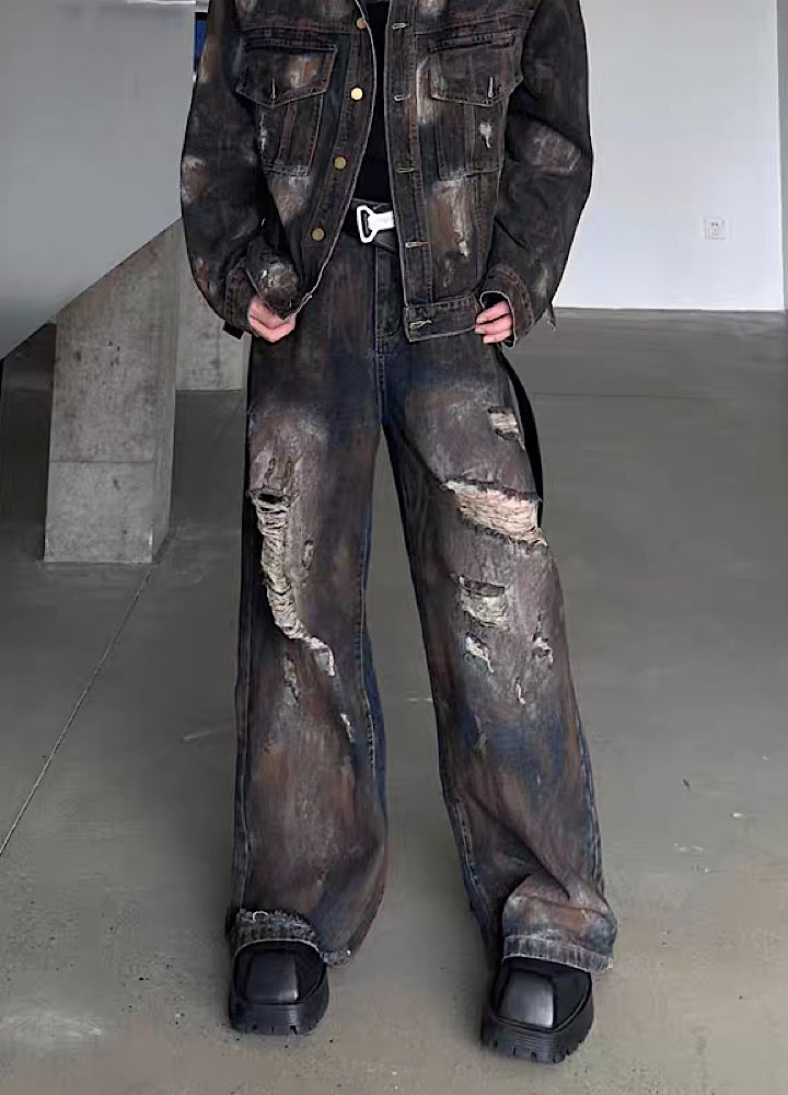 Dirty style muddy tight denim setup  OR0809