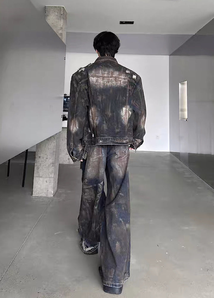 Dirty style muddy tight denim setup  OR0809