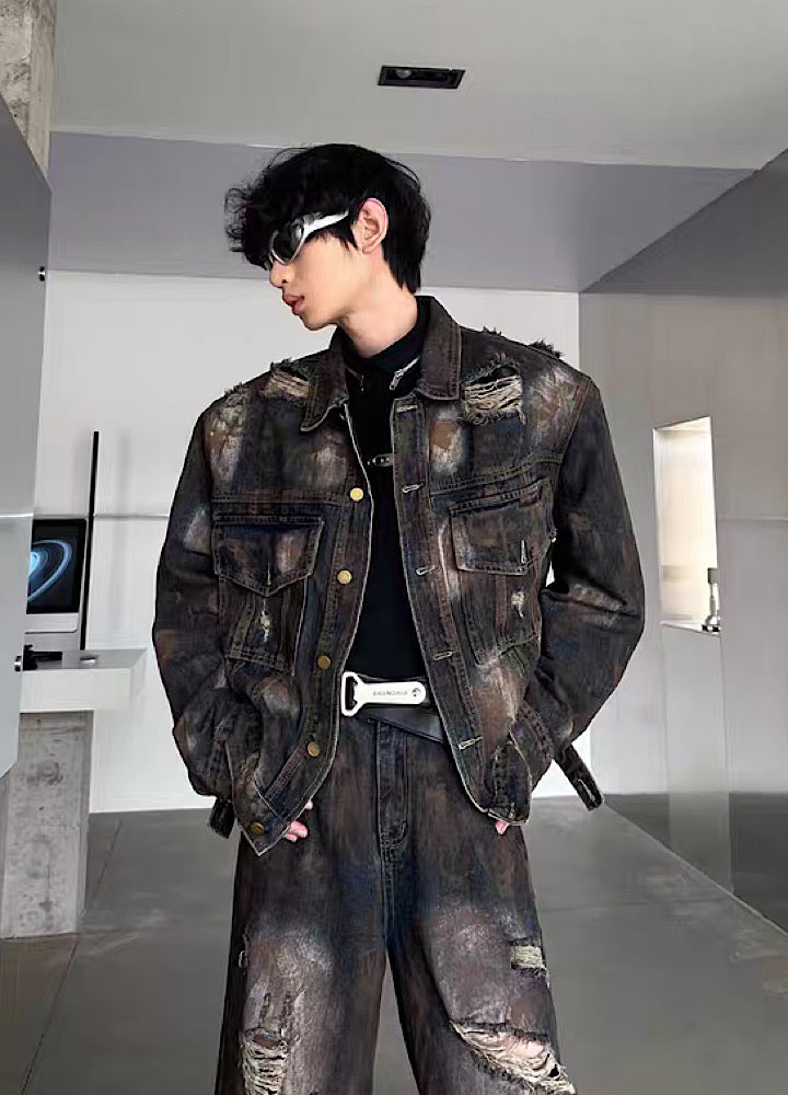Dirty style muddy tight denim setup  OR0809