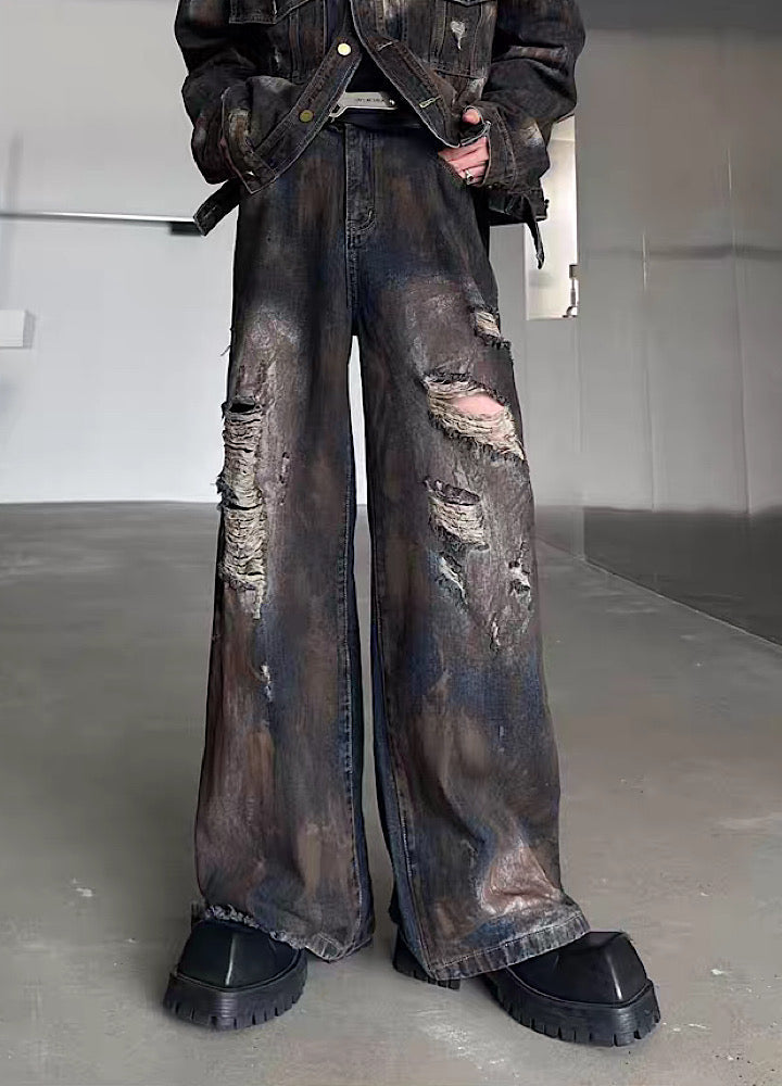 Dirty style muddy tight denim setup  OR0809