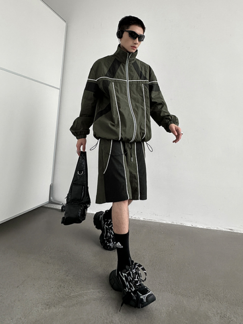 Color block design jacket & bottoms setup  OR0811