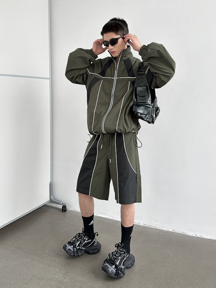 Color block design jacket & bottoms setup  OR0811