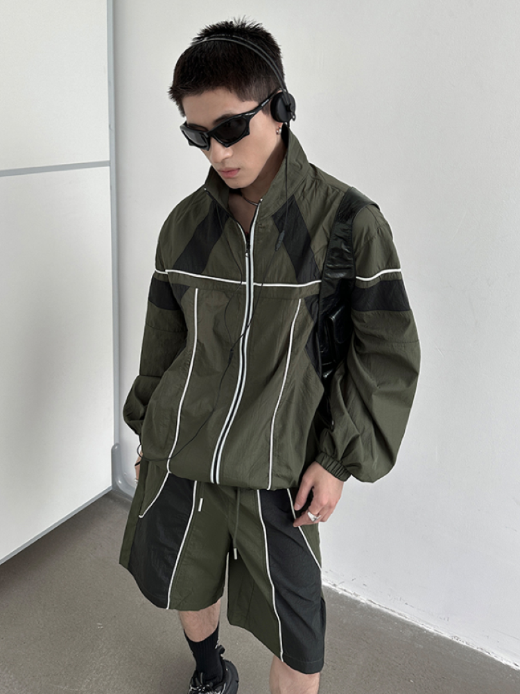 Color block design jacket & bottoms setup  OR0811