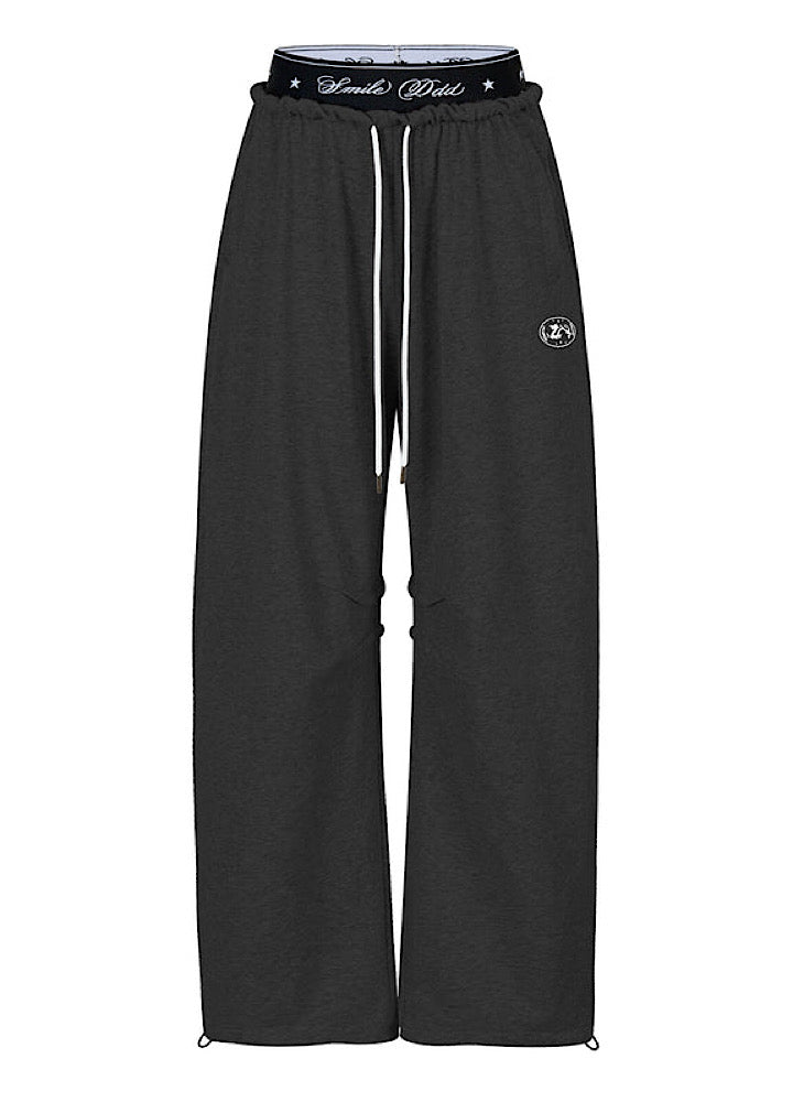Back small initial design soft color sweatsuit setup  OR0813