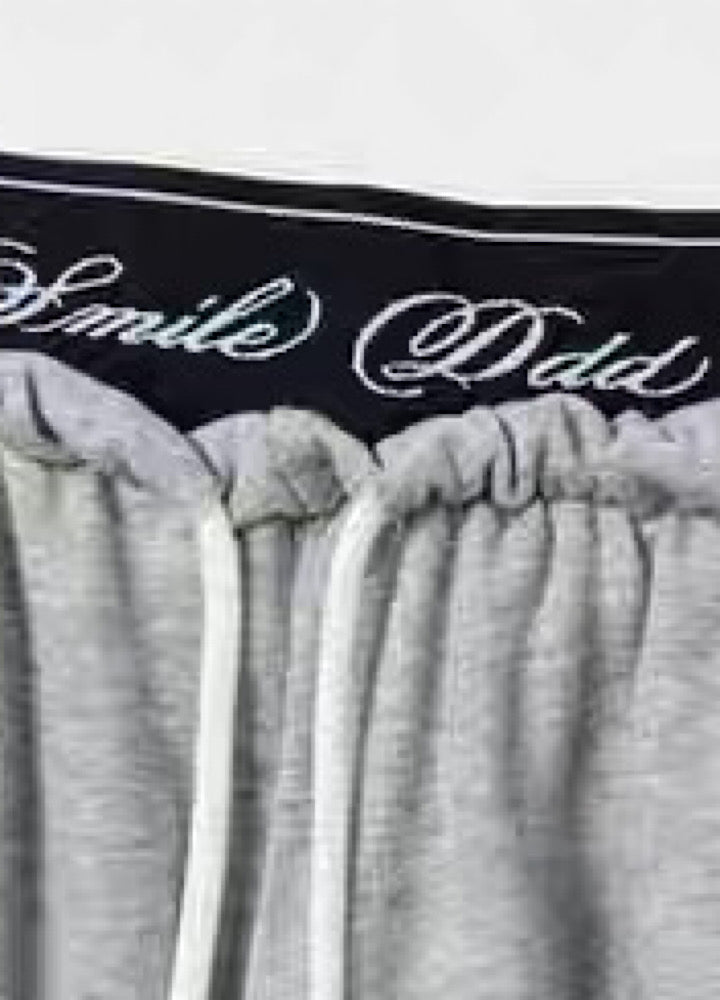 Back small initial design soft color sweatsuit setup  OR0813