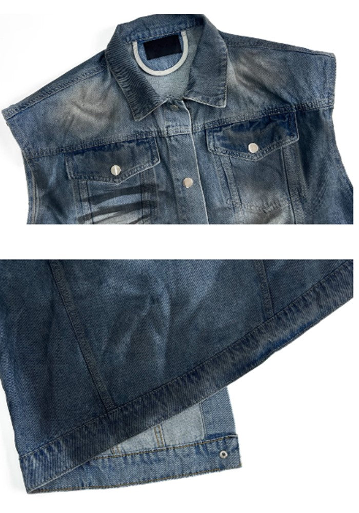 Dull basic blue ring denim design set up  OR0818