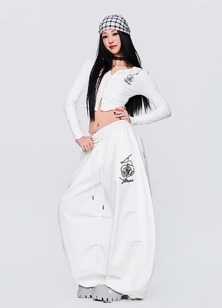 Rose pattern design graphic point tight volume set-up  OR0824