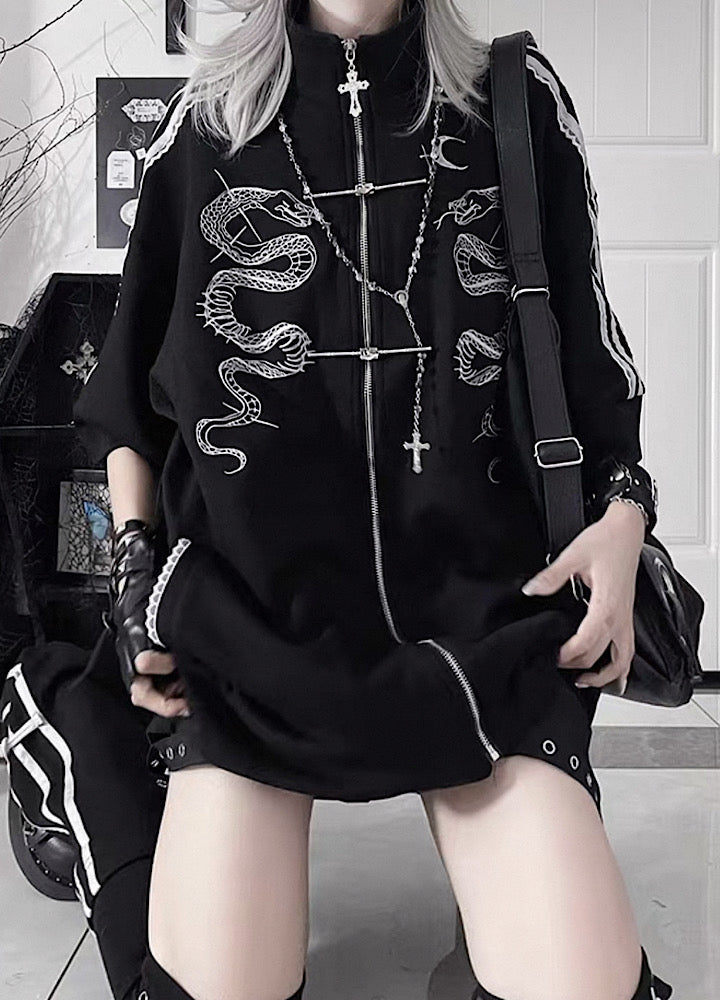 Dragon embroidered design top and leg warmers set-up  OR0825