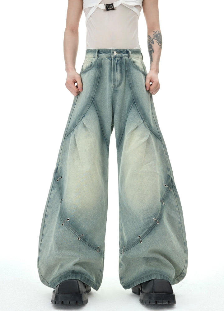 Basic fringe distressed washed denim setup  OR0830