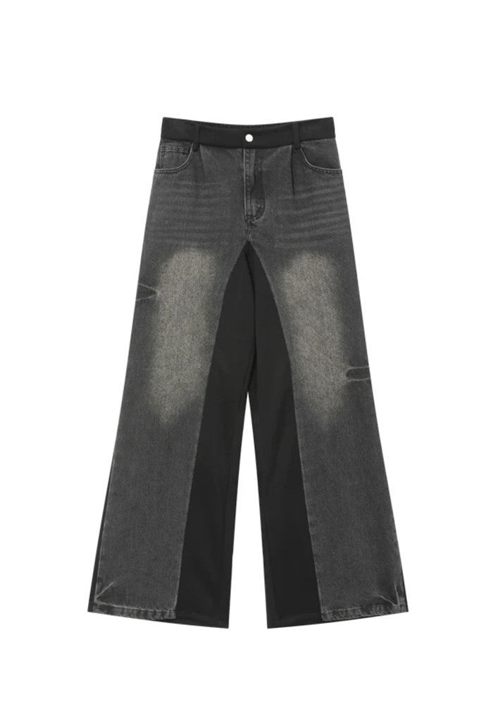 Double-washed gimmick silhouette design denim setup  OR0836