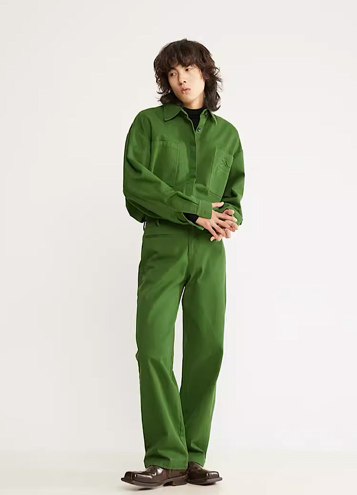 No-rise silhouette green color simple setup  OR0843
