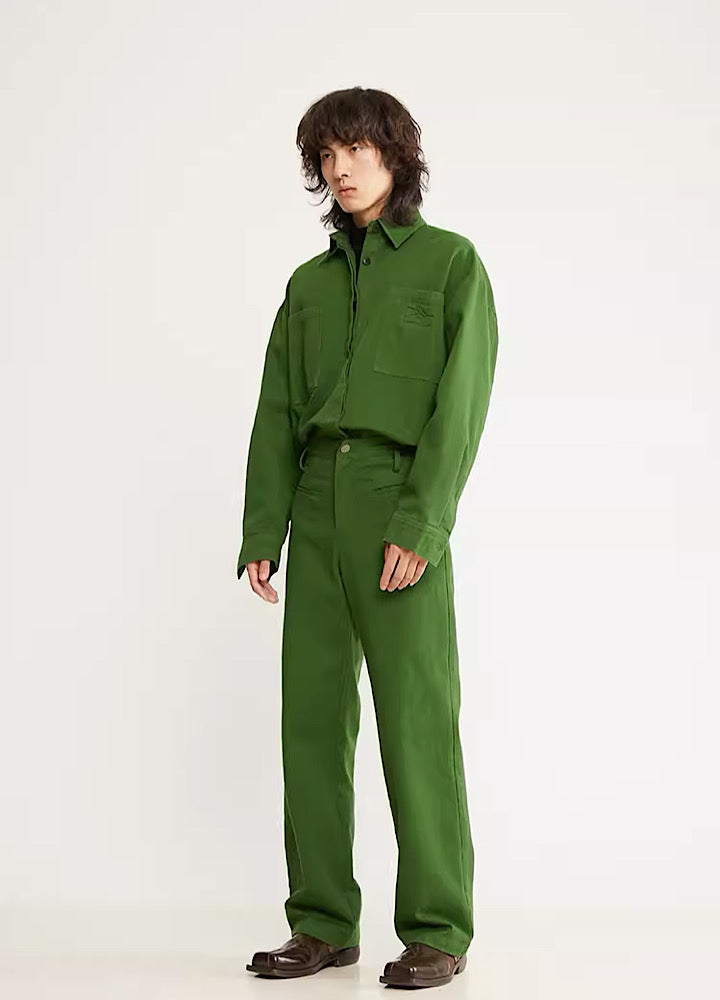 No-rise silhouette green color simple setup  OR0843