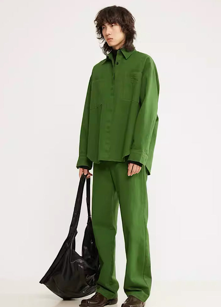 No-rise silhouette green color simple setup  OR0843