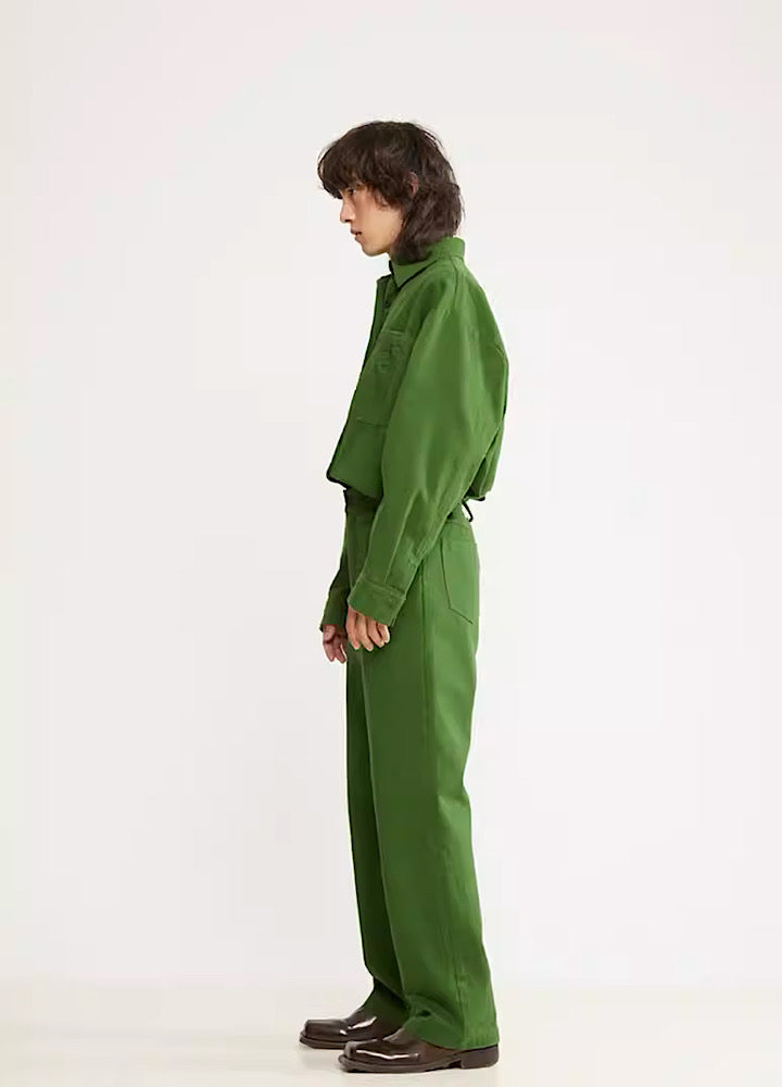 No-rise silhouette green color simple setup  OR0843