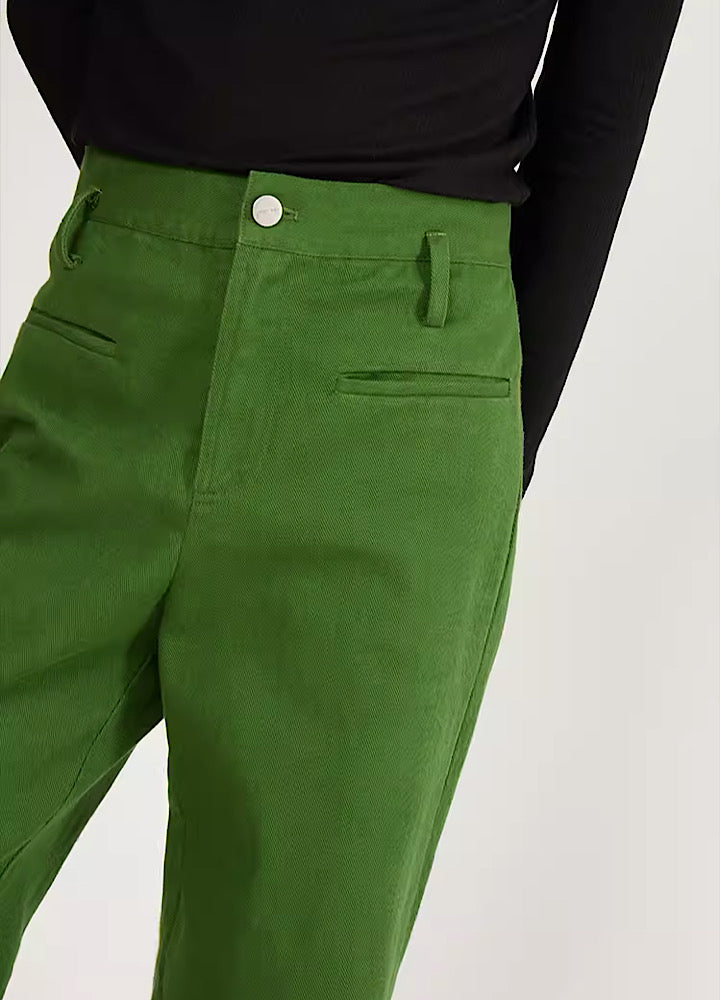 No-rise silhouette green color simple setup  OR0843