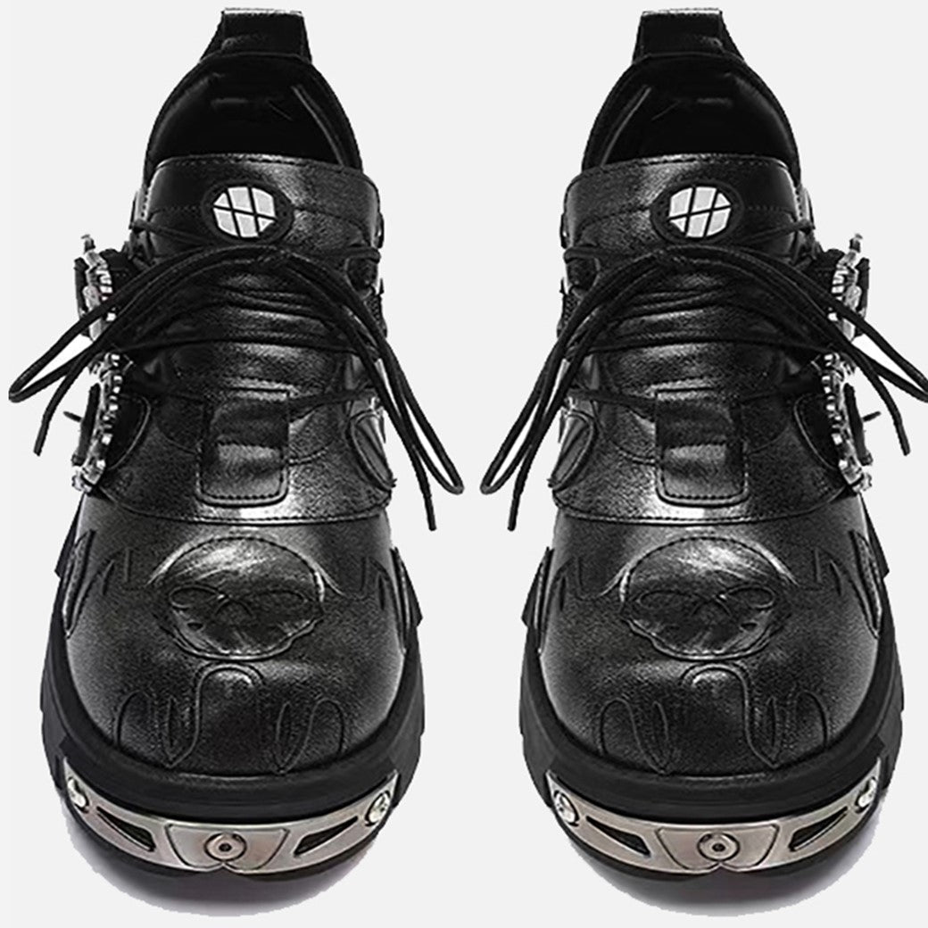 Double Best Silver Attachment Platform Sneaker Boots  OR0861