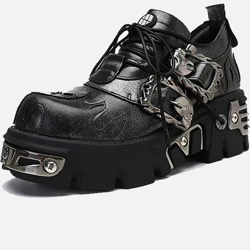 Double Best Silver Attachment Platform Sneaker Boots  OR0861