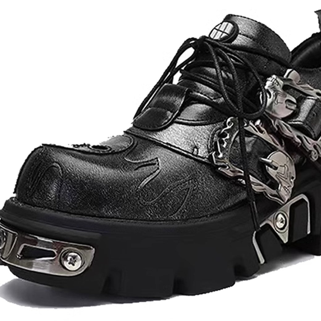 Double Best Silver Attachment Platform Sneaker Boots  OR0861