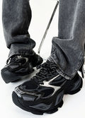 Gimmick design sharp silhouette tech style sneakers  OR0862