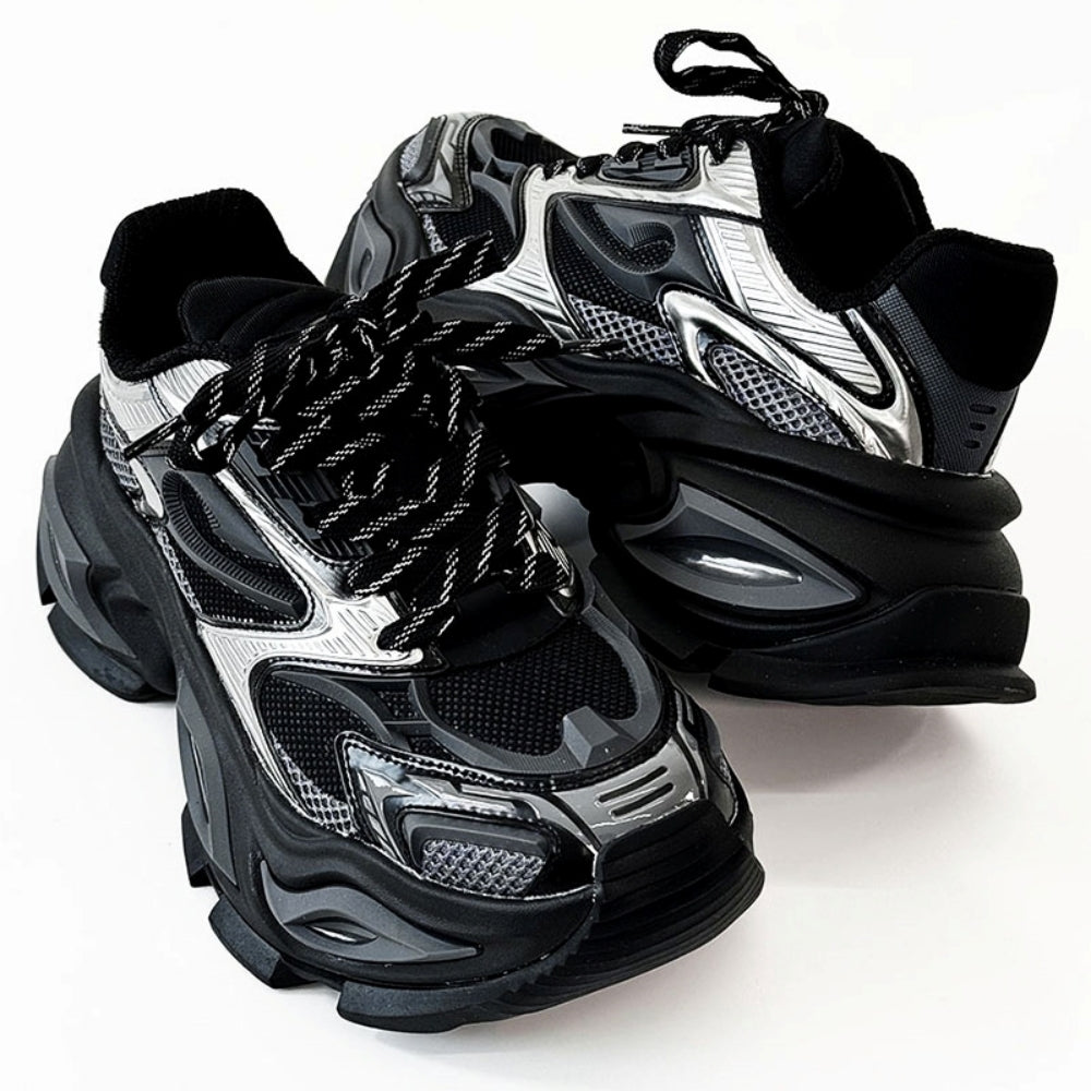 Gimmick design sharp silhouette tech style sneakers  OR0862