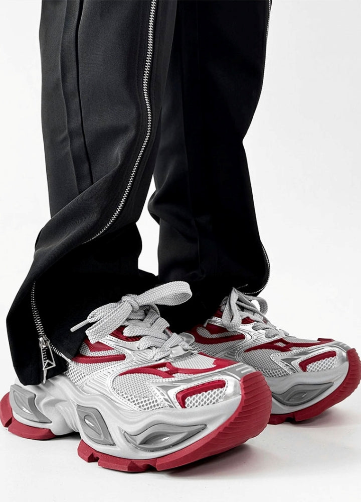 Gimmick design sharp silhouette tech style sneakers  OR0862
