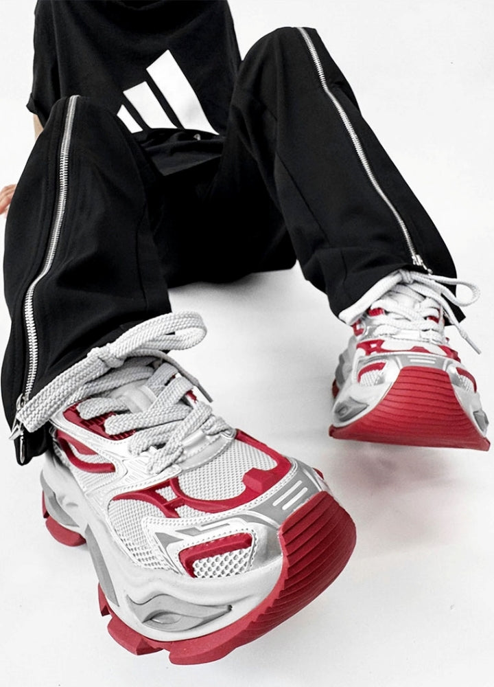 Gimmick design sharp silhouette tech style sneakers  OR0862