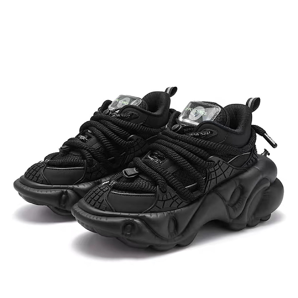 Multi different color dull color gimmick wide sneakers  OR0864