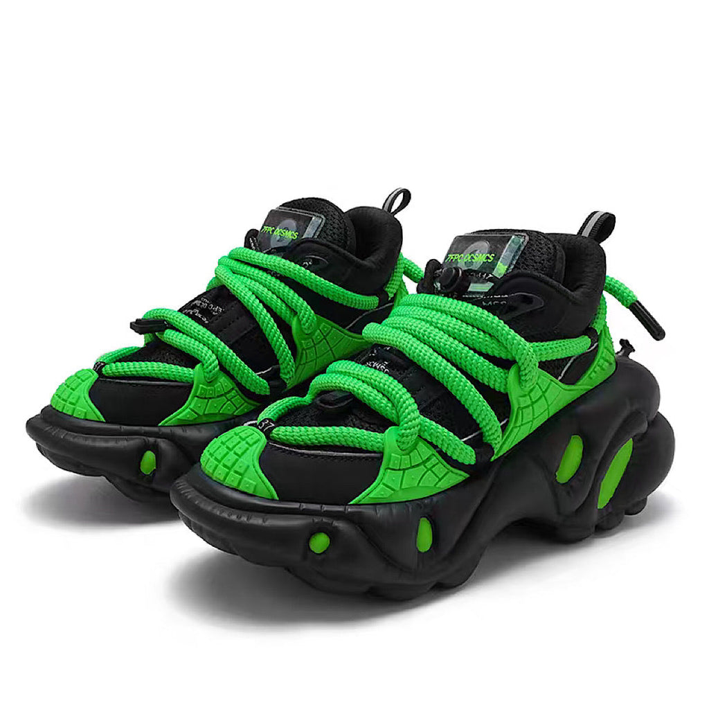 Multi different color dull color gimmick wide sneakers  OR0864