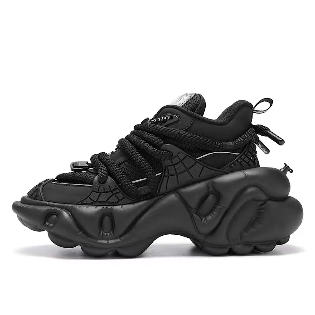 Multi different color dull color gimmick wide sneakers  OR0864