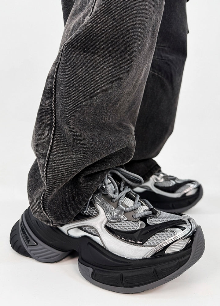 Wave platform silhouette street casual sneakers  OR0865