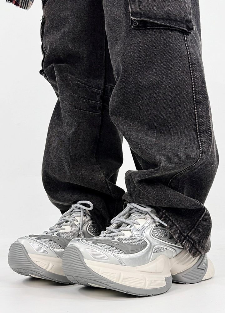 Wave platform silhouette street casual sneakers  OR0865