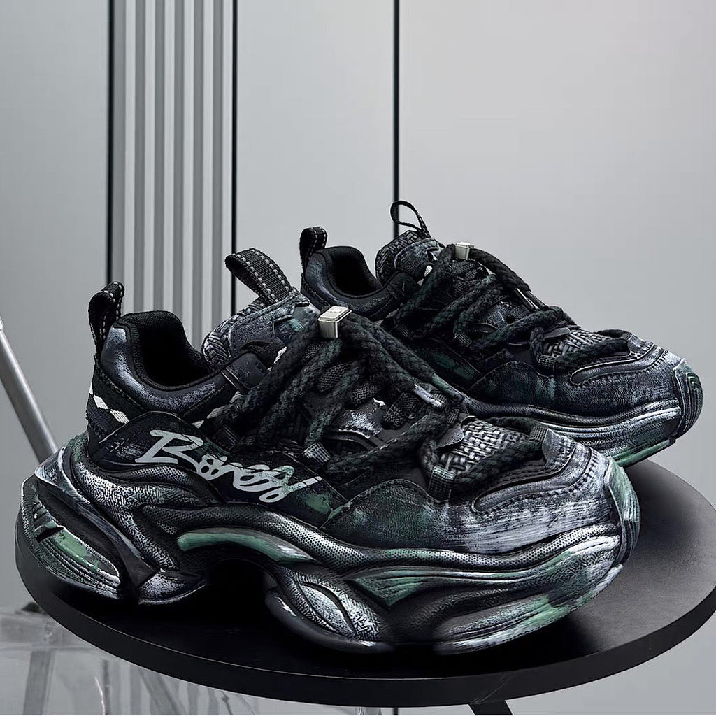 Dirt design upper ride style one point color select platform sneakers  OR0871