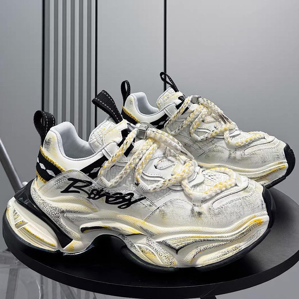 Dirt design upper ride style one point color select platform sneakers  OR0871