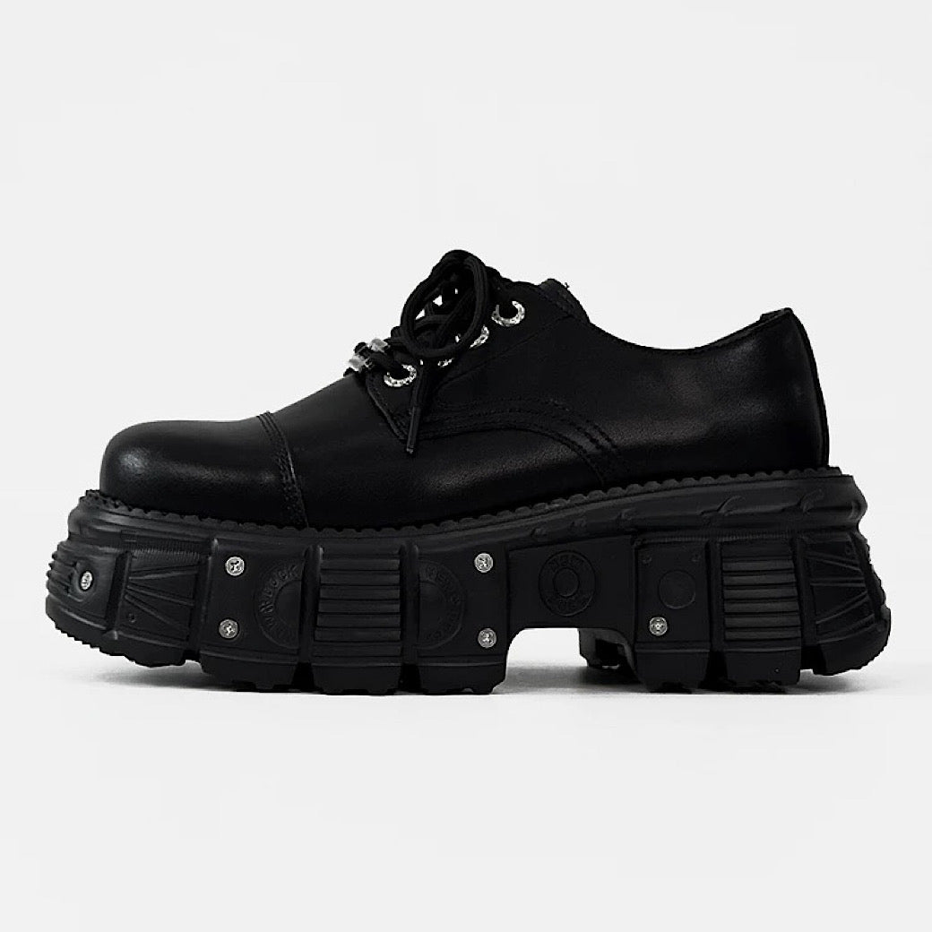 Thick-soled black basic color fashionable shoes  OR0873