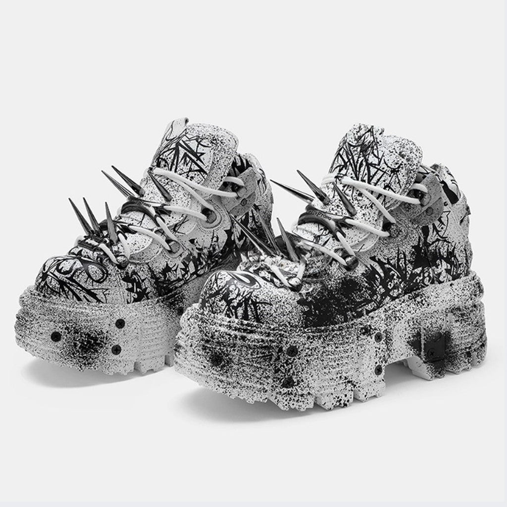 Monotone Wide Blade High Grade Platform Sneakers  OR0874