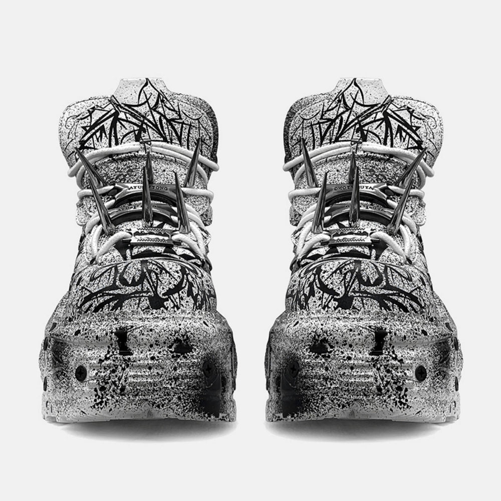 Monotone Wide Blade High Grade Platform Sneakers  OR0874