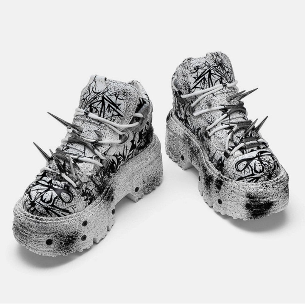 Monotone Wide Blade High Grade Platform Sneakers  OR0874