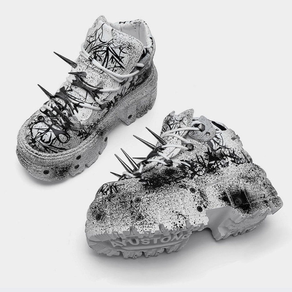 Monotone Wide Blade High Grade Platform Sneakers  OR0874