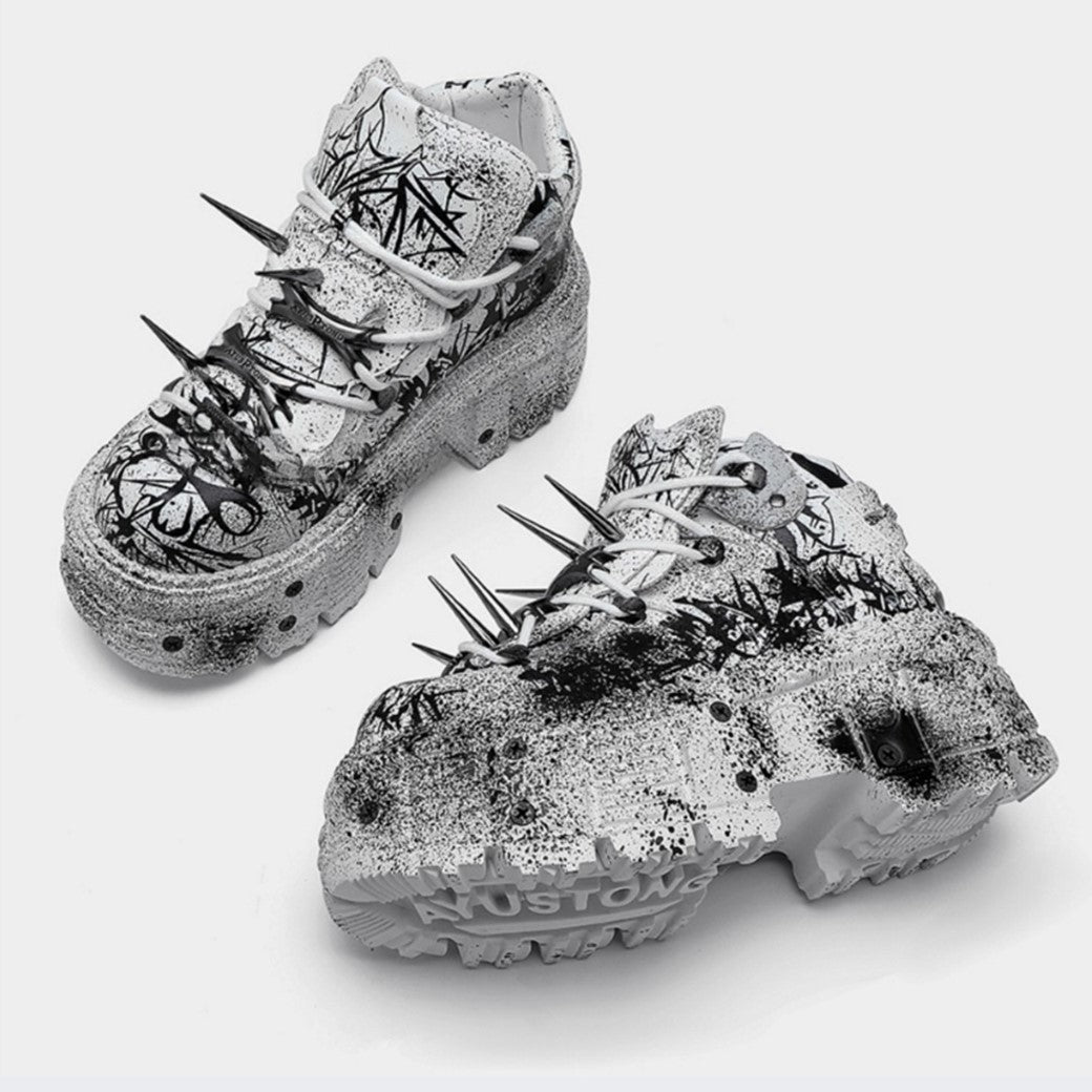 Monotone Wide Blade High Grade Platform Sneakers  OR0874