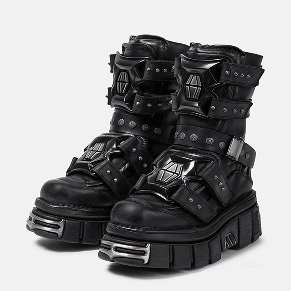 High-level gimmick punk street type boots  OR0875