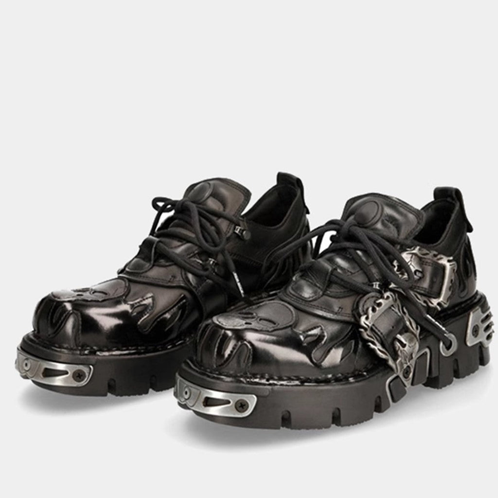 Double belt western heavy design thick sole silhouette sneakers  OR0877